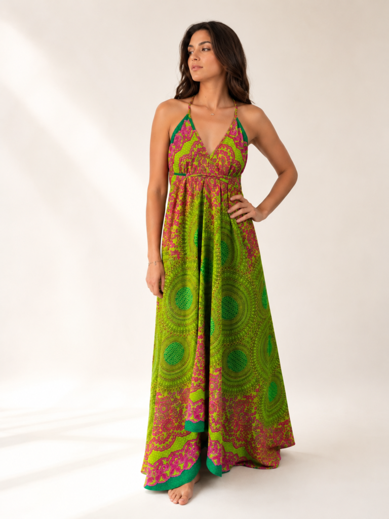 Lekka i przewiewna sukienka w stylu MAXI boho – SM201
