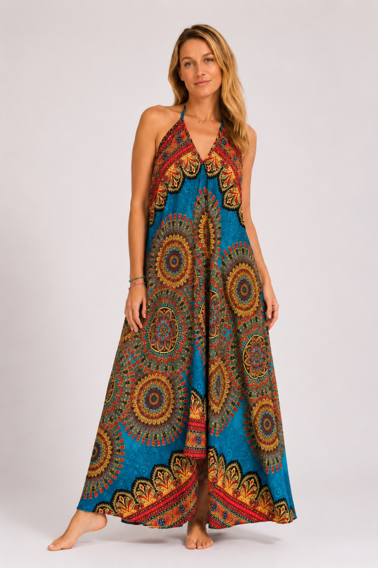 Lekka i przewiewna sukienka w stylu MAXI boho – SM216