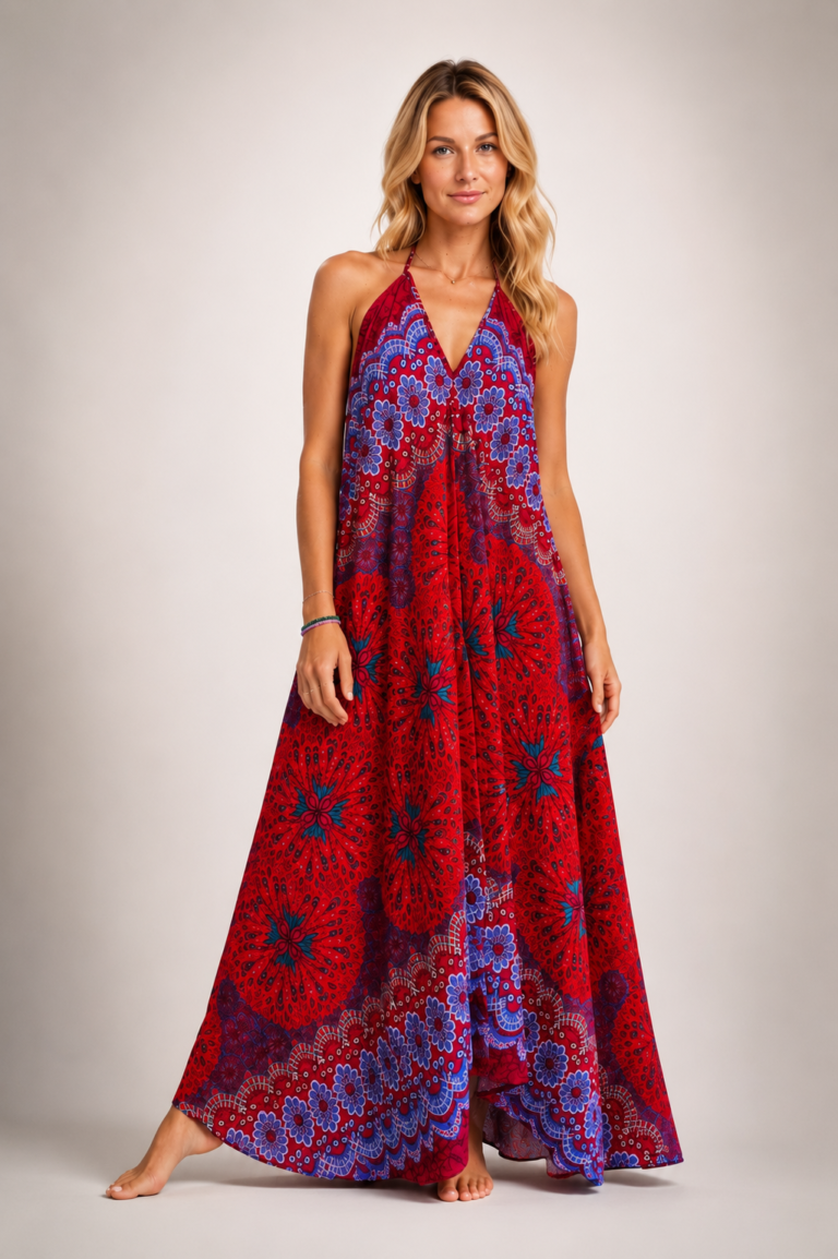 Lekka i przewiewna sukienka w stylu MAXI boho – SM218