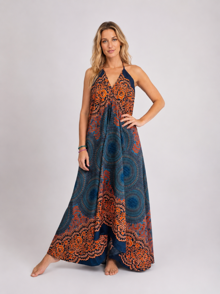 Lekka i przewiewna sukienka w stylu MAXI boho – SM224
