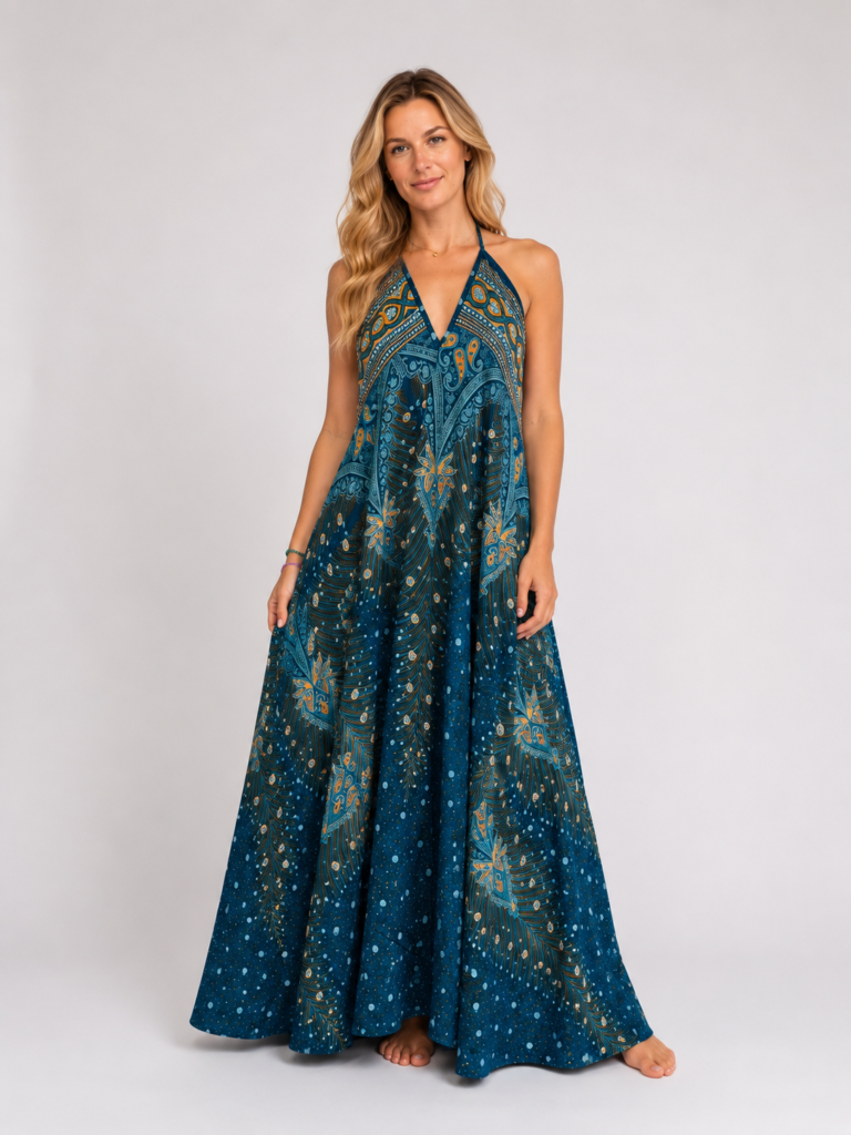 Lekka i przewiewna sukienka w stylu MAXI boho – SM219