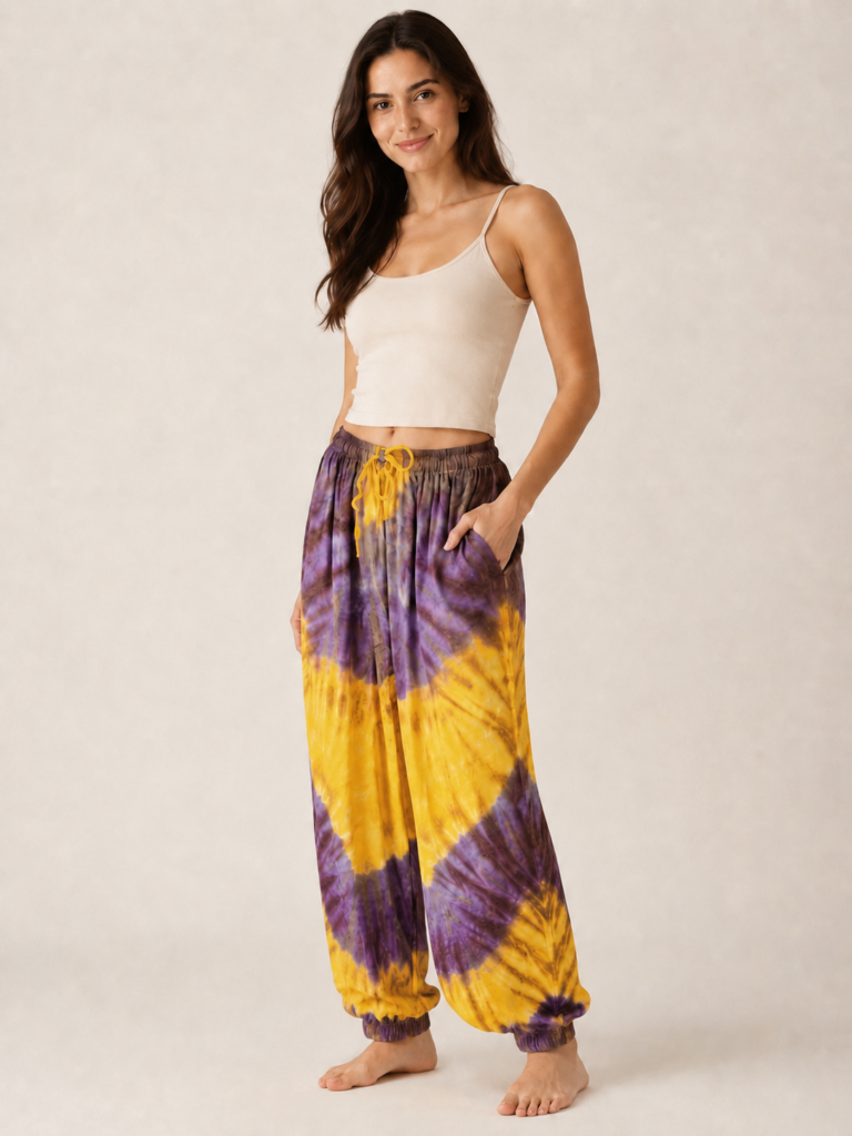 Klasyczne spodnie tie dye – S22E